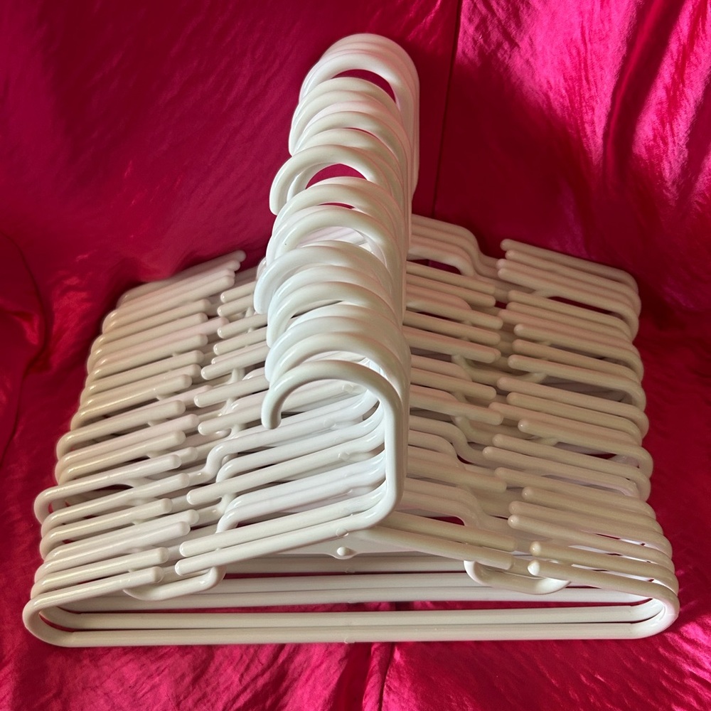 White Plastic Clothes Hangers